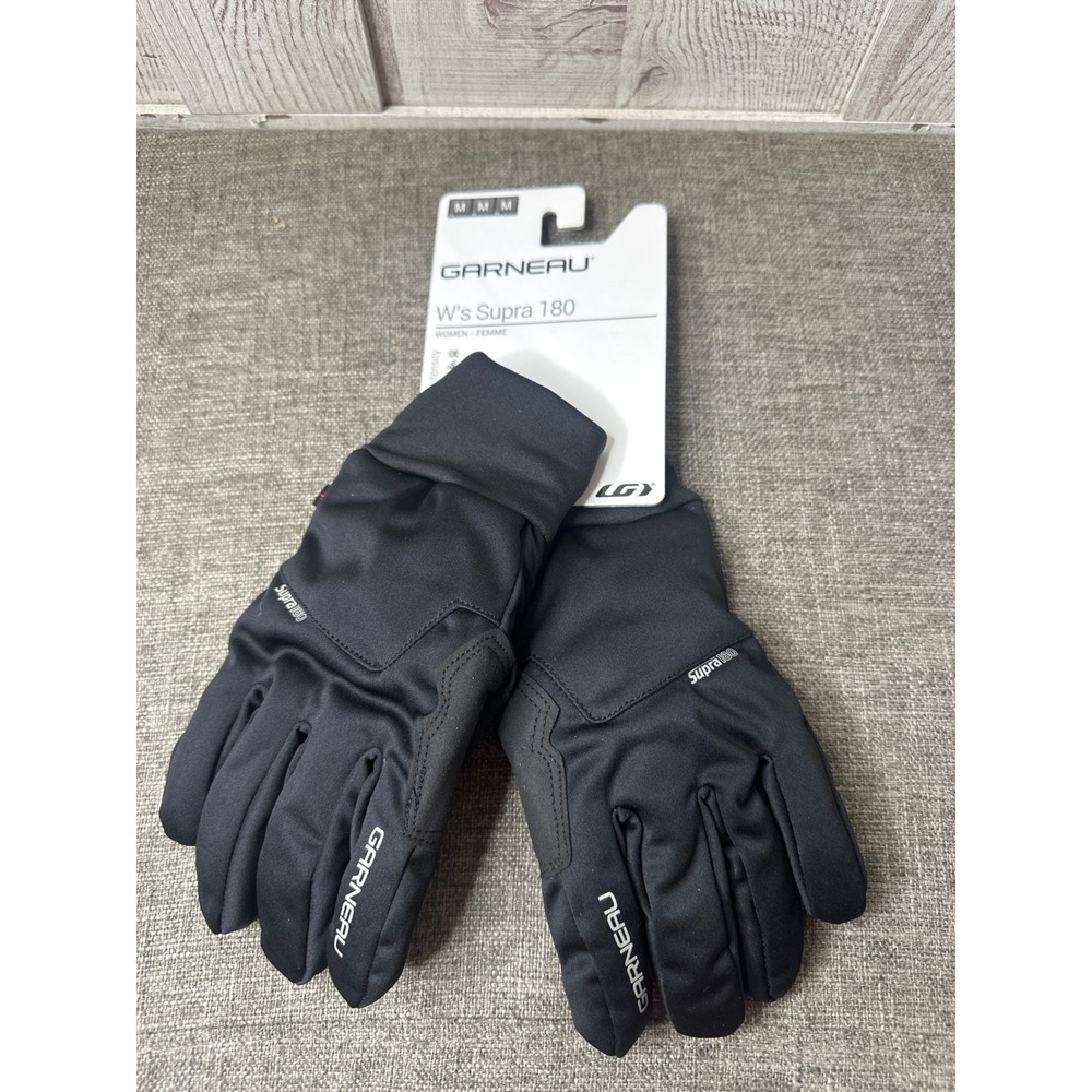 Garneau Ws Supra 180 Womens Cycling Gloves Black Medium Thermolite Gel 1482320